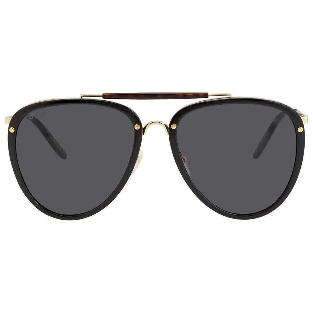 NEW Gucci Grey and Gold Aviator Men's Sunglasses